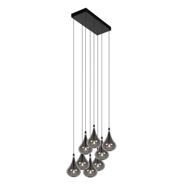 Lucide TEARS - Pendelleuchten - LED Dim. - G4 - 8x1,5W 3000K - Schwarz - DETAIL 3